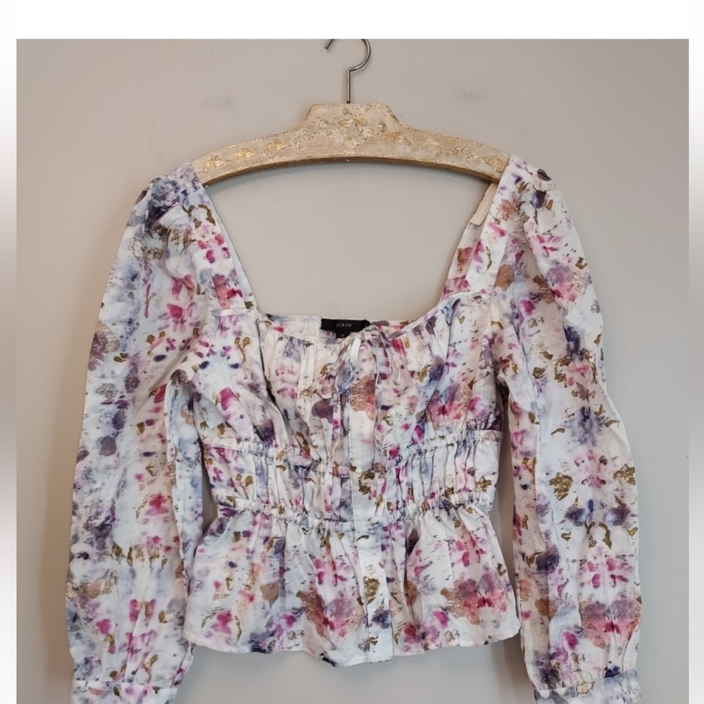 JCrew Puff Sleeve Top